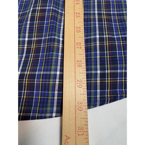 Chaps Shirt Men's 2XLT Long Sleeve Button Down Stretch Easy Care Blue Plaid - Picture 12 of 16